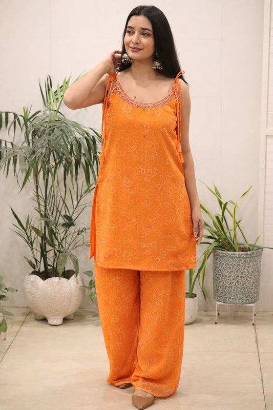 Stylish sleeveless kurti featuring elegant shoulder