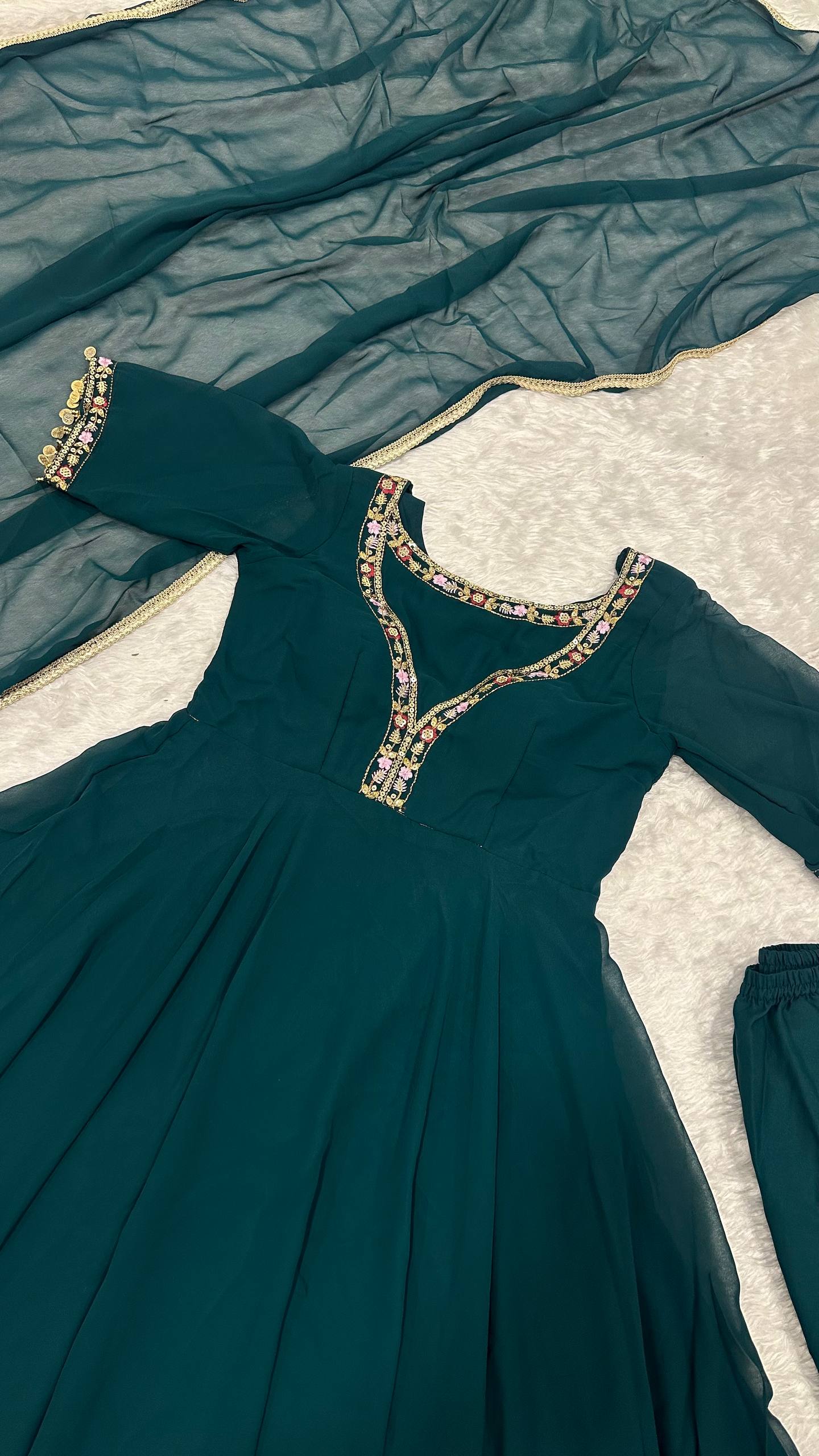 Serving Elegance in this Gorgeous Anarkali Gown