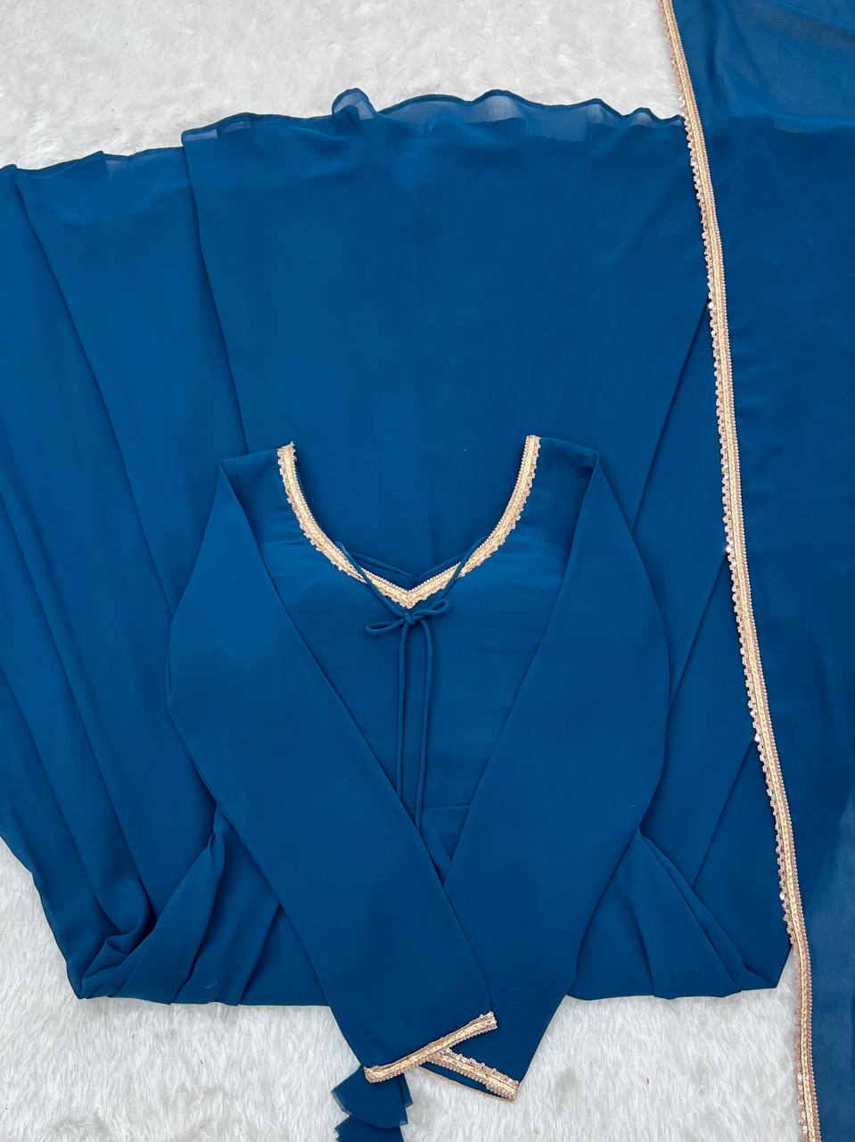 PRESENTING NEW GEORGETTE ANARKALI GOWN DUPPTA FULL SET READY TO WEAR