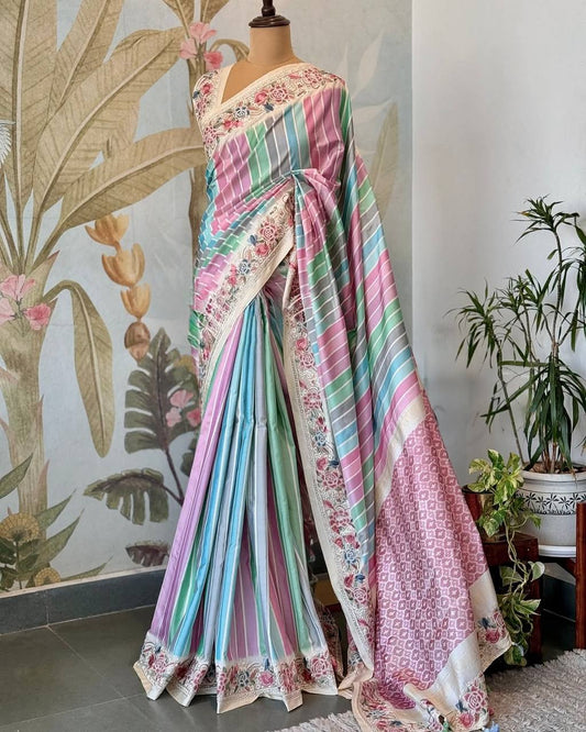 Premium Vichitra Silk Saree