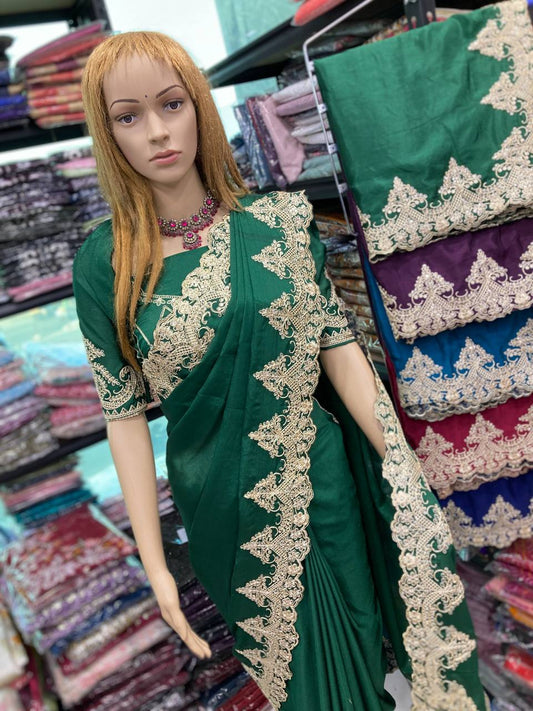 Partykleidung aus weichem Rangoli-Seidensari