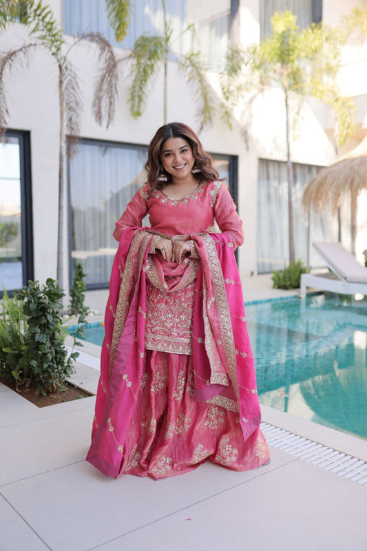 PREMIUM DESIGNER READYMADE TOP SHARARA DUPATTA COLLECTIONS 2026