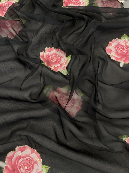 Partykleidung aus weichem Rangoli-Seidensari