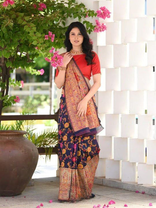 Partykleidung aus weichem Rangoli-Seidensari