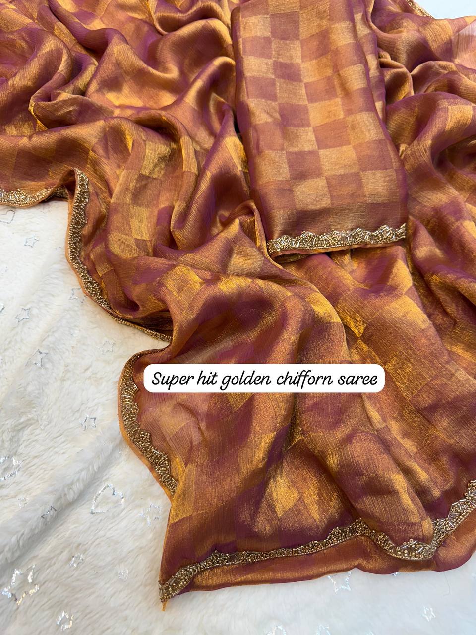 Fandy Chiffon Soft Dual Shade glamorous soft velvet feel