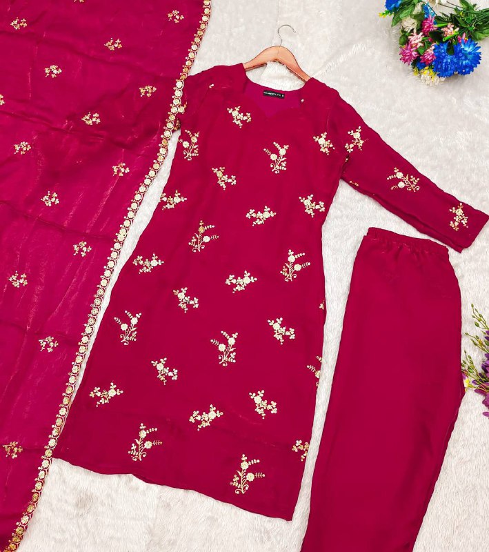 Turn Heads At Weddings And Parties With Our Exquisite Crush Silk Suit Set