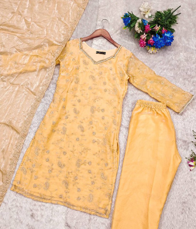 Turn Heads At Weddings And Parties With Our Exquisite Crush Silk Suit Set