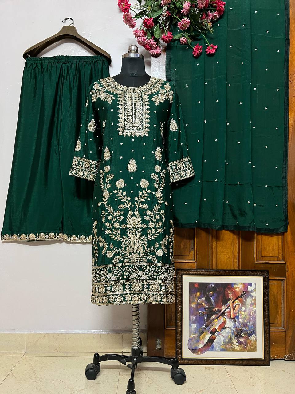 NEWLY LAUNCHED FLAIRED KURTI-PLAZZO SET