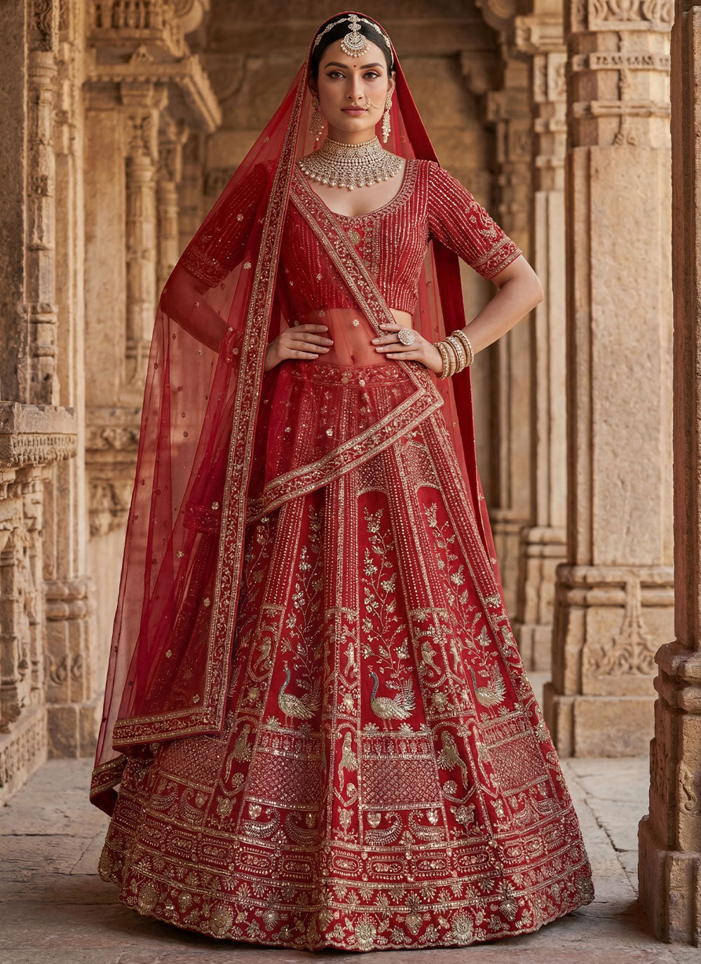 New Designer Heavy Work With Fabriced Bridal Lehenga