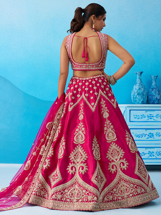 Attrective Designer Sequance Thread Embroidery Work Lehenga