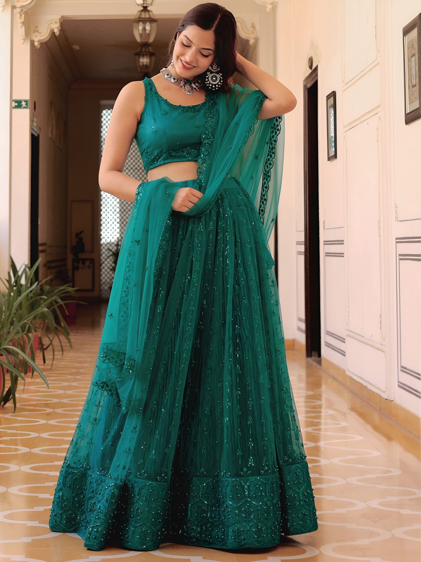 Georgette Pair With Dupatta Are Georgette Lehenga