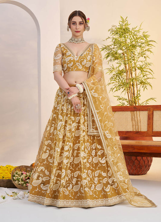 Butterfly Net Party Wear Designer Lehenga