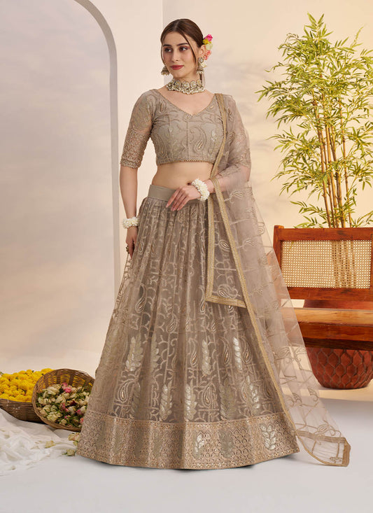 Butterfly Net Party Wear Designer Lehenga