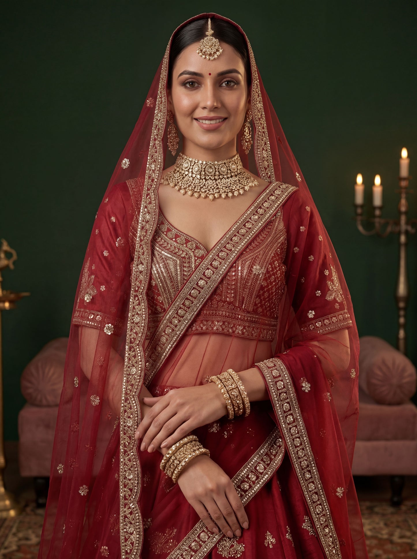 Beautified With Fancy Jari Sequance Dori Embroidery Beads Work Lehenga