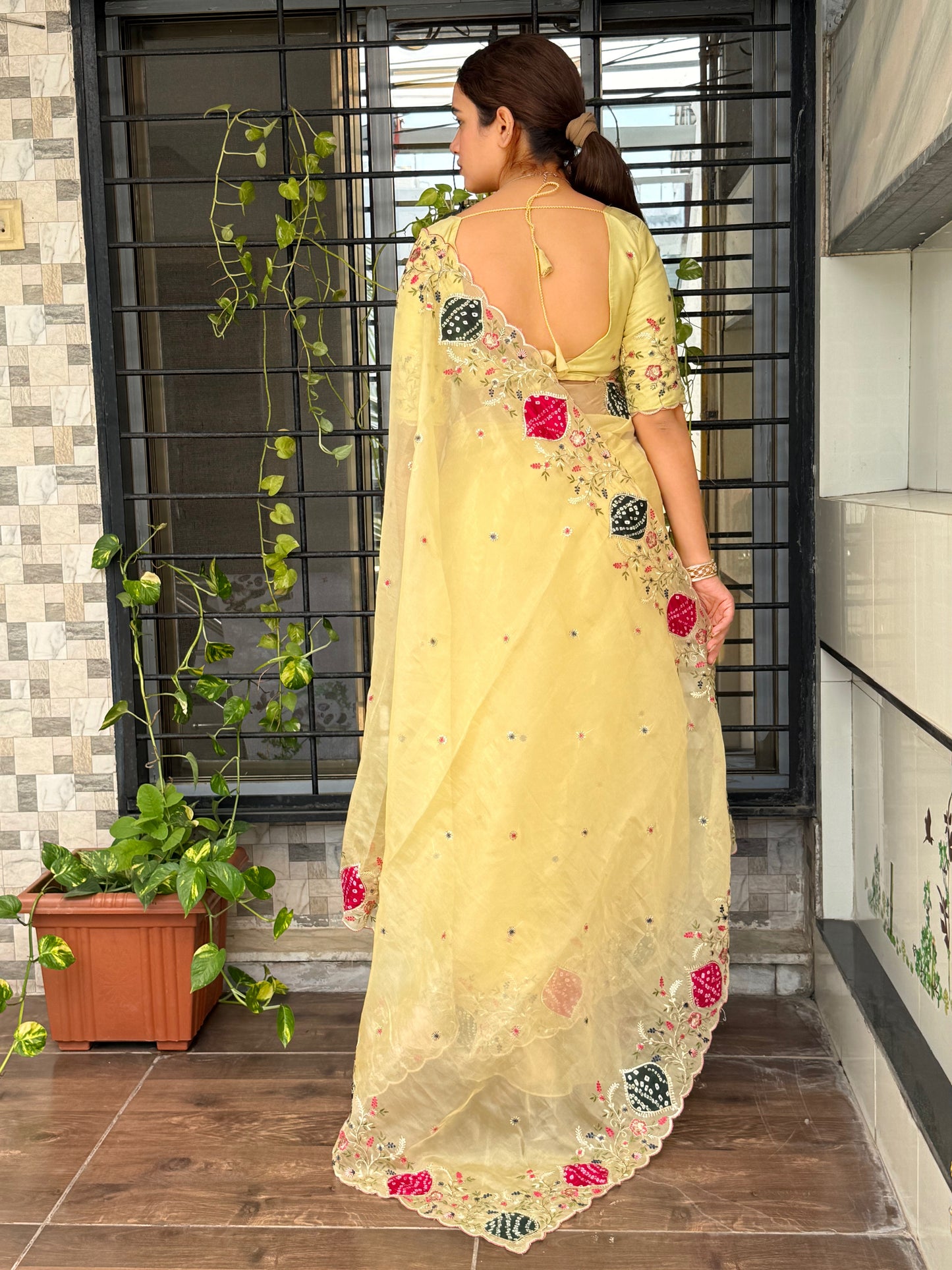 Pastel perfection meets royal elegance saree