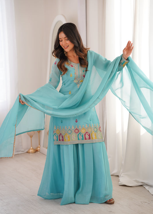 PURE SOFT CRUNCHY SILK FABRIC ANARKALI