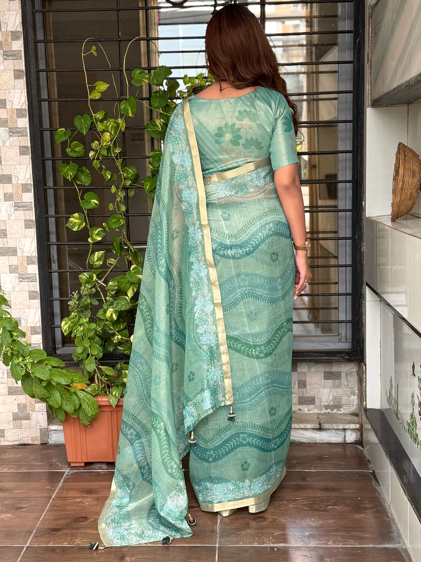 Grace meets glamour in this ethereal colorful saree