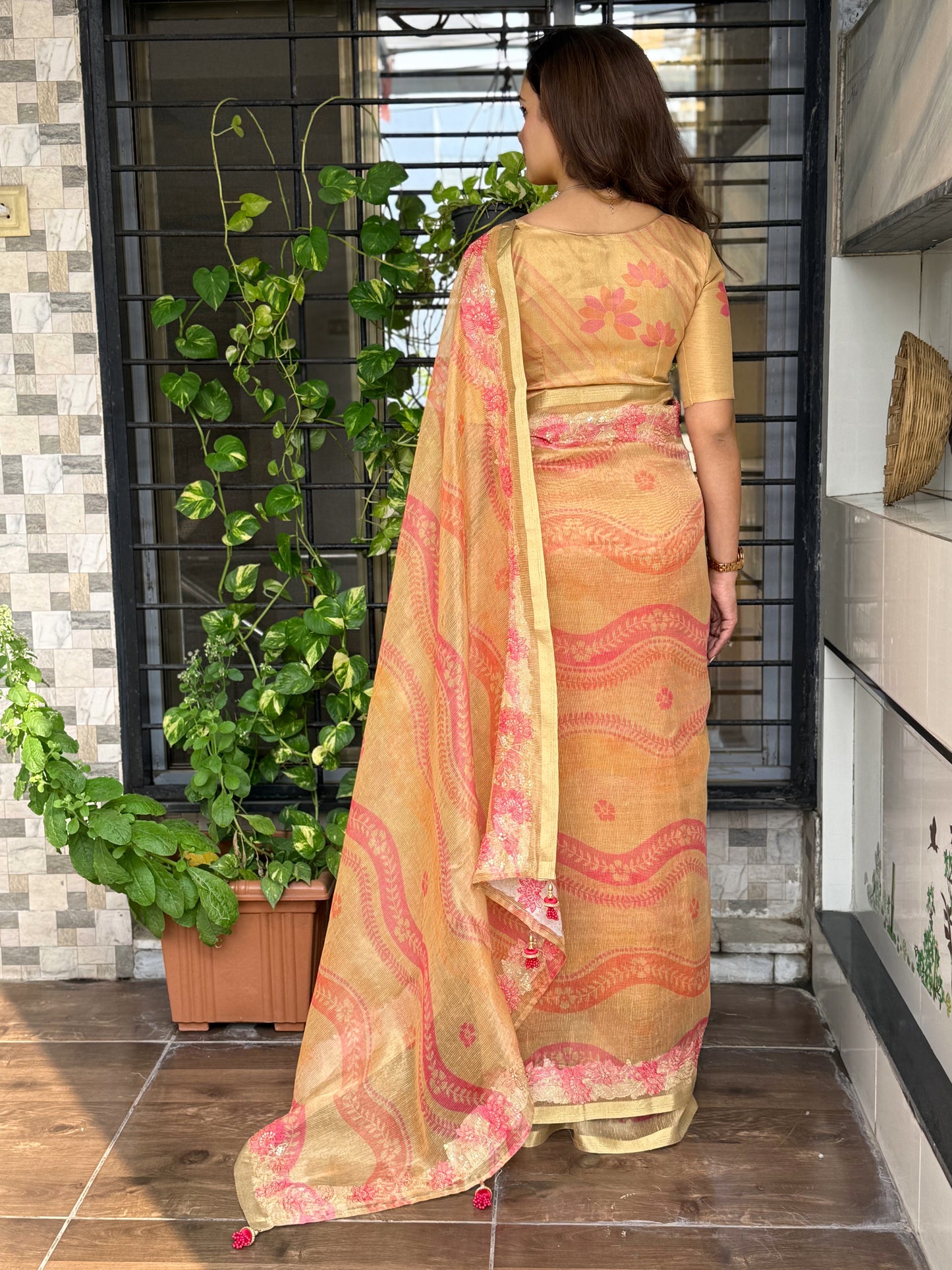 Grace meets glamour in this ethereal colorful saree