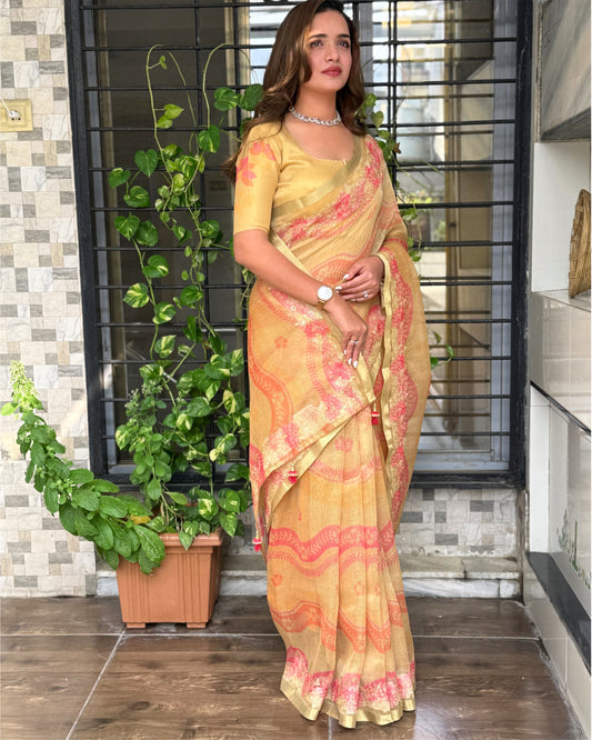 Grace meets glamour in this ethereal colorful saree