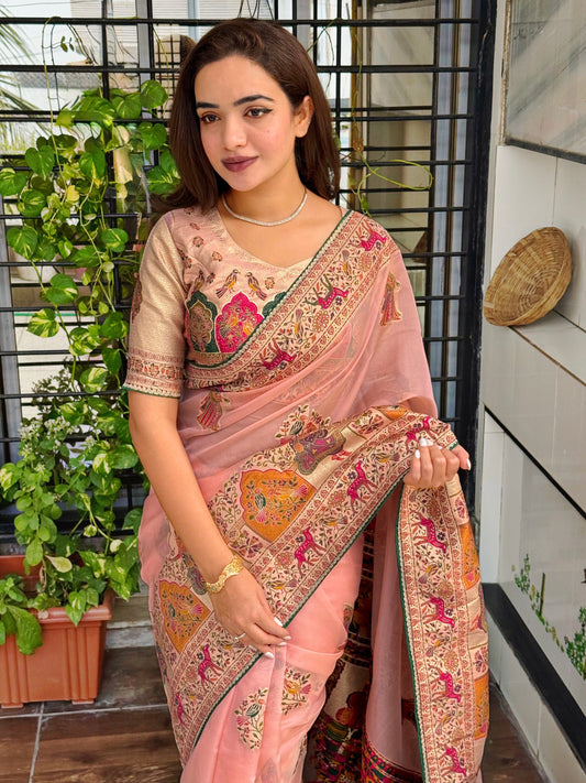 Pure organza jacquard elegance saree