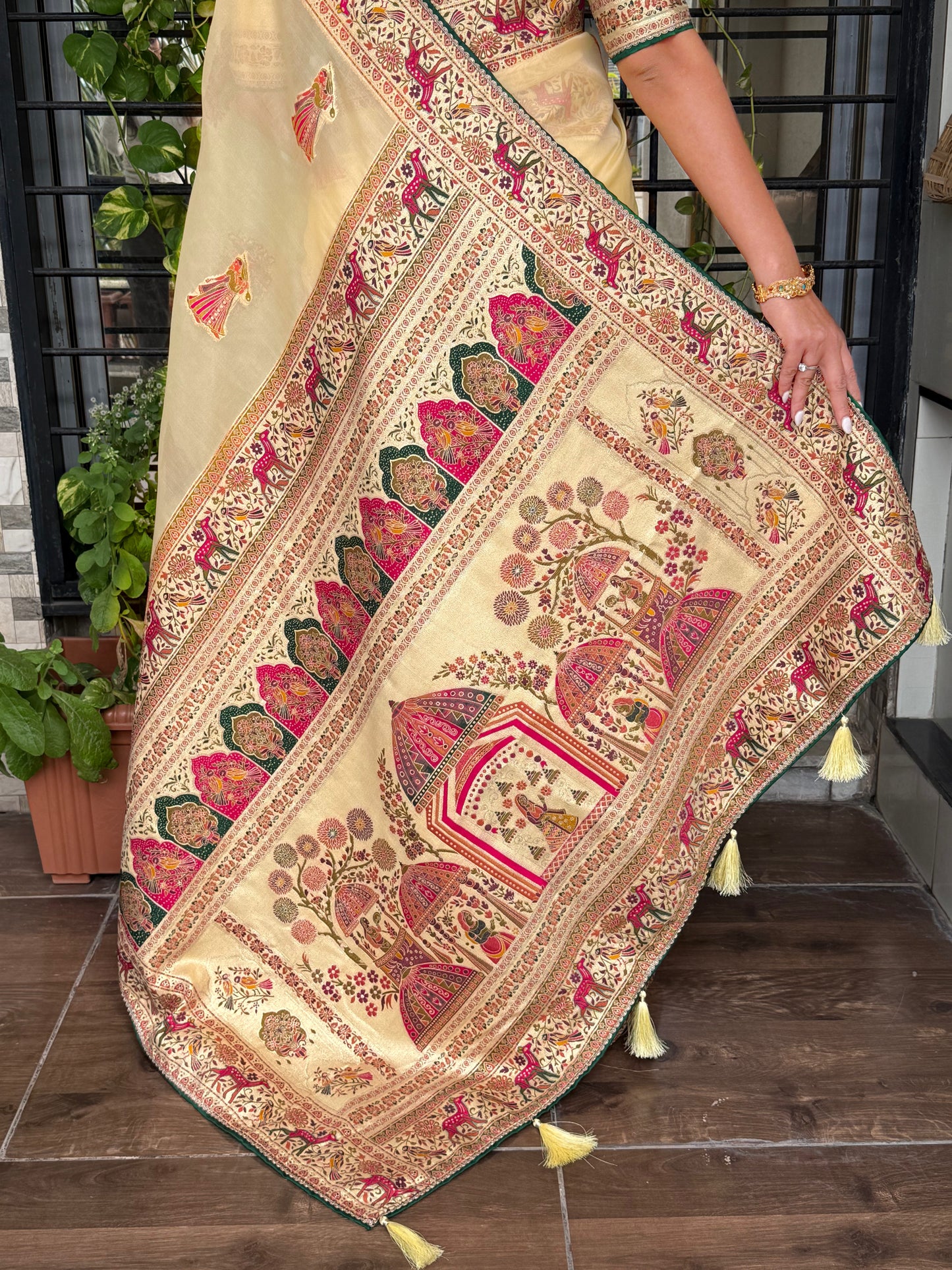 Pure organza jacquard elegance saree