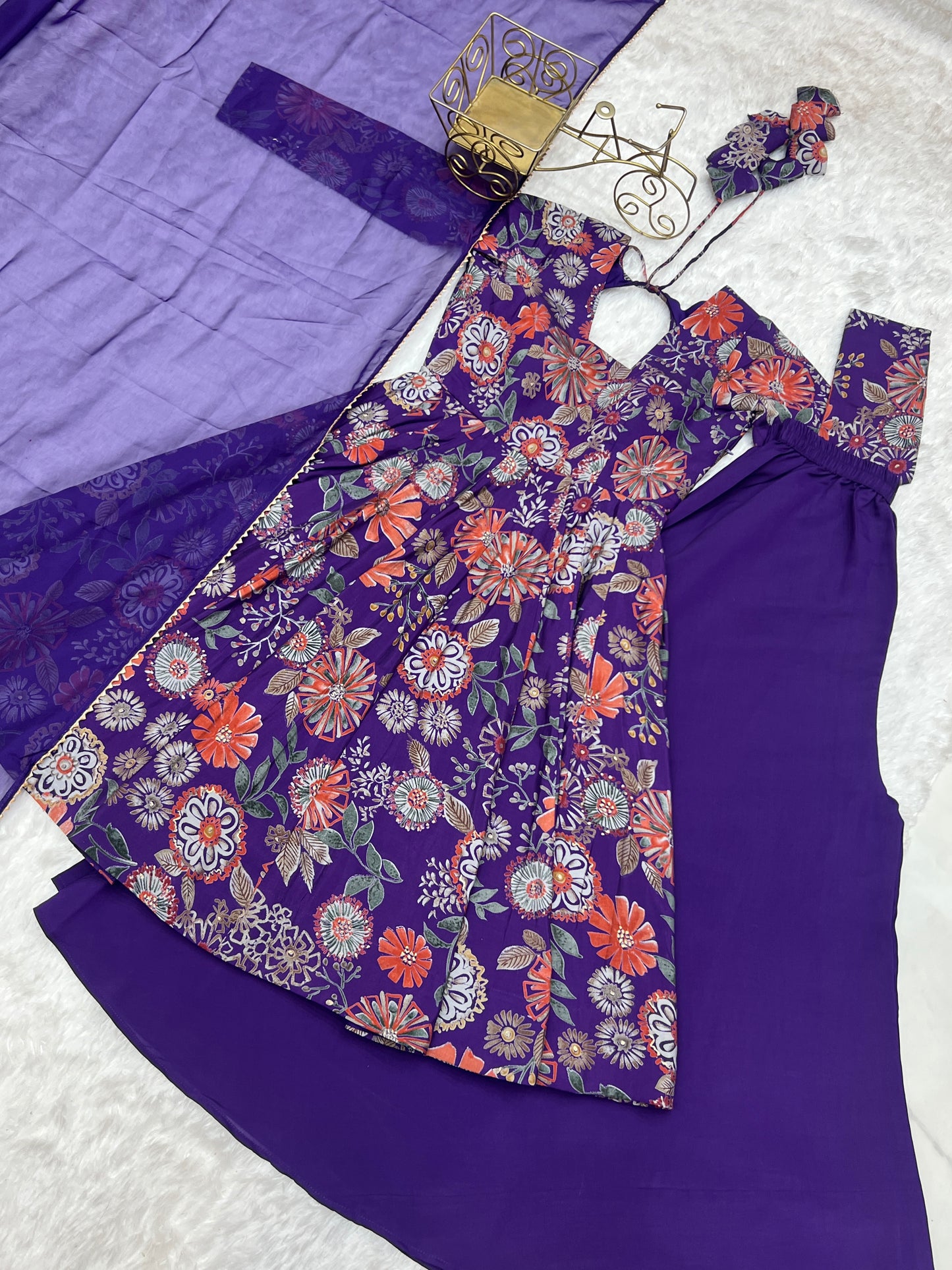 PURE SOFT ROMANSILK CHANDERI DISCHARGE PRINT FABRIC