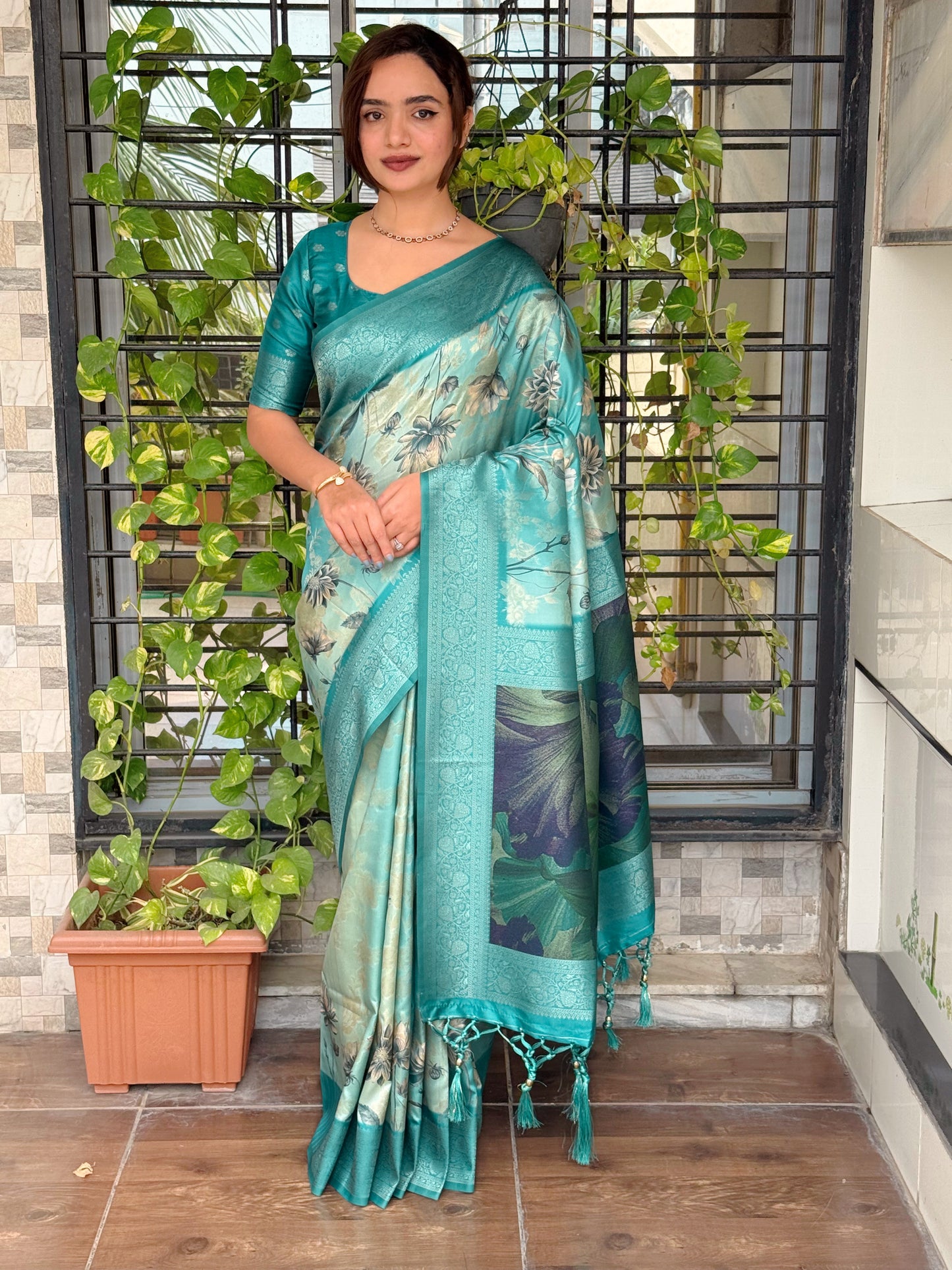 Banarasi satin jacquard Saree