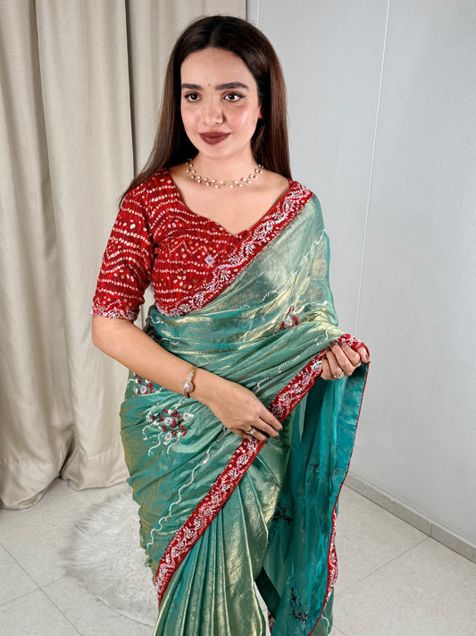 royal elegance This fandy satin saree