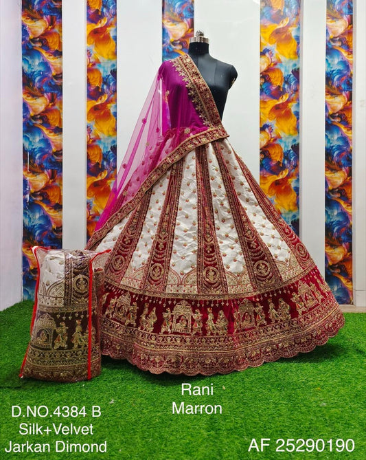 Soyez magnifique dans ce magnifique ensemble lehenga blanc cassé