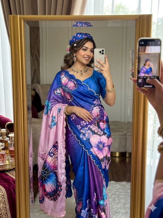 Pure Rasmalai Silk Saree