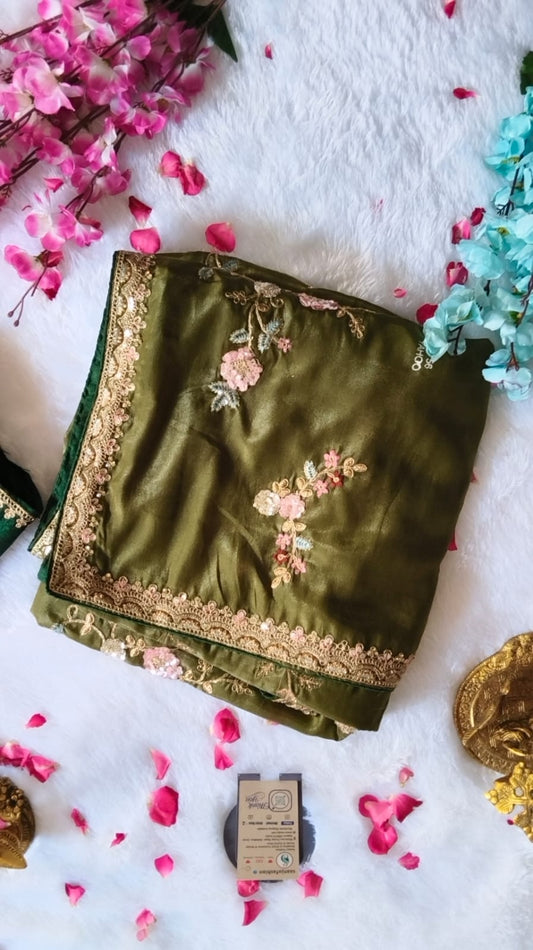 Premium GMY Silk Fabric Saree