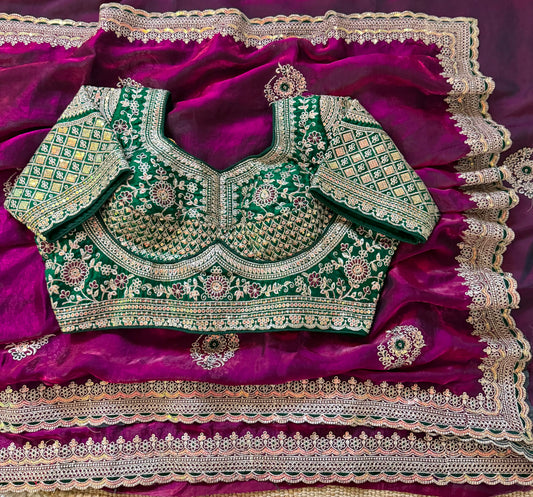 Premium Space Silk Saree with beautiful multi sequence & thread saree