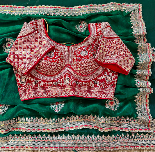 Premium Space Silk Saree with beautiful multi sequence & thread saree