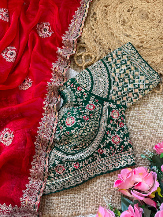 Premium Space Silk Saree with beautiful multi sequence & thread saree