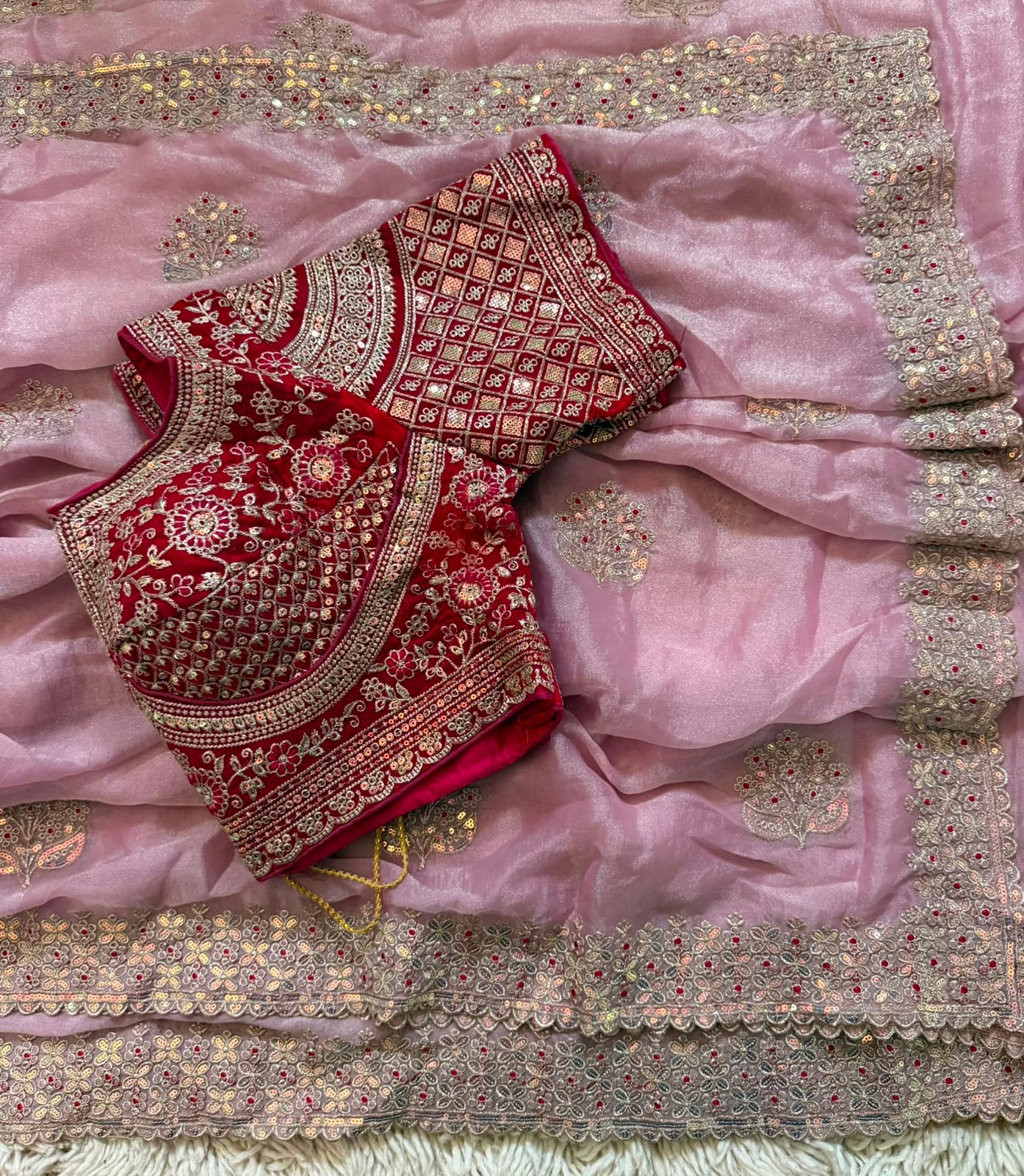 Premium moss chiffon lightweight Saree
