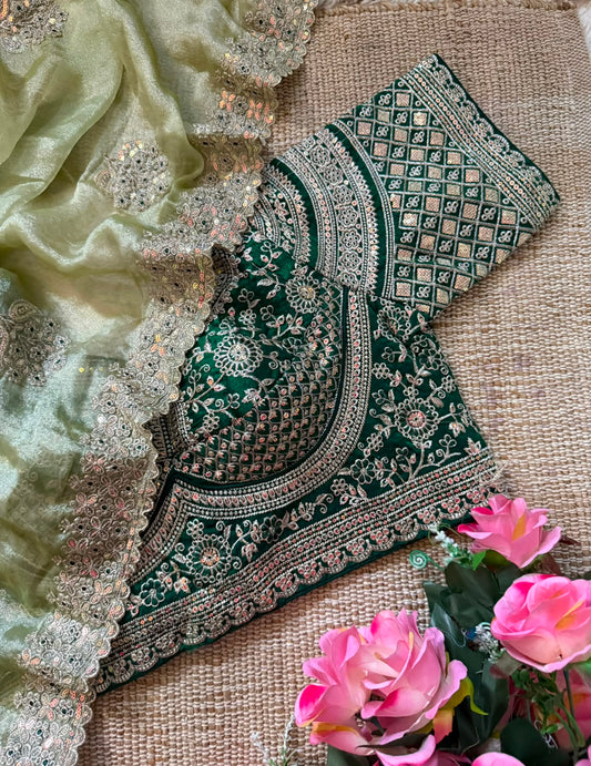 Premium moss chiffon lightweight Saree