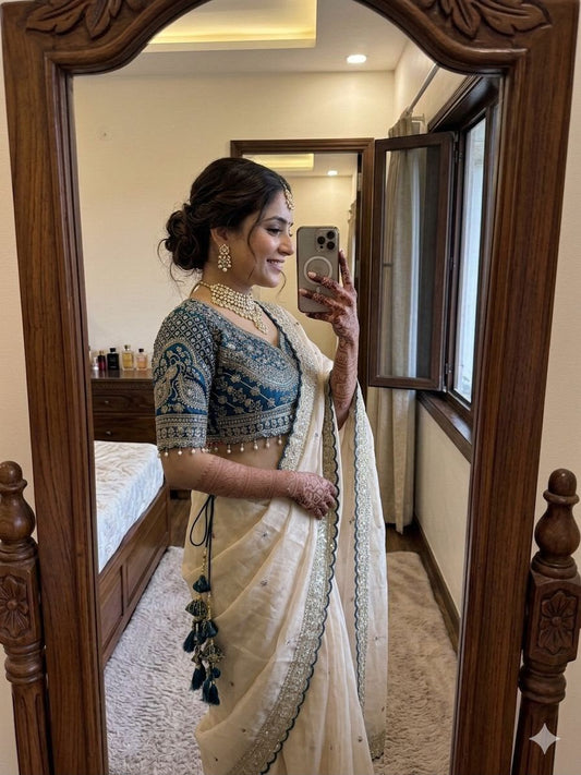 Premium rangoli Silk Saree with beautiful saree