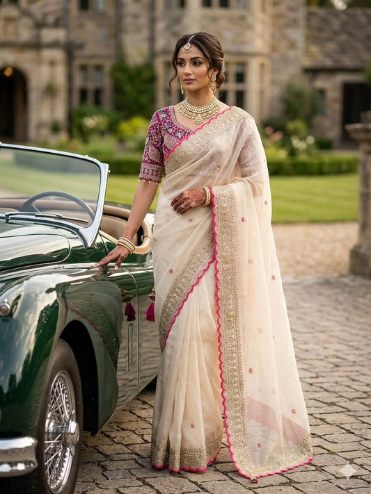 Premium rangoli Silk Saree with beautiful saree