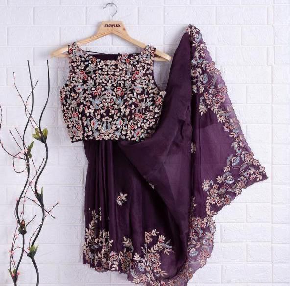 beautiful Designer Saree on premium Organza silk fabric