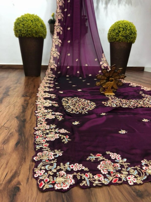 beautiful Designer Saree on premium Organza silk fabric