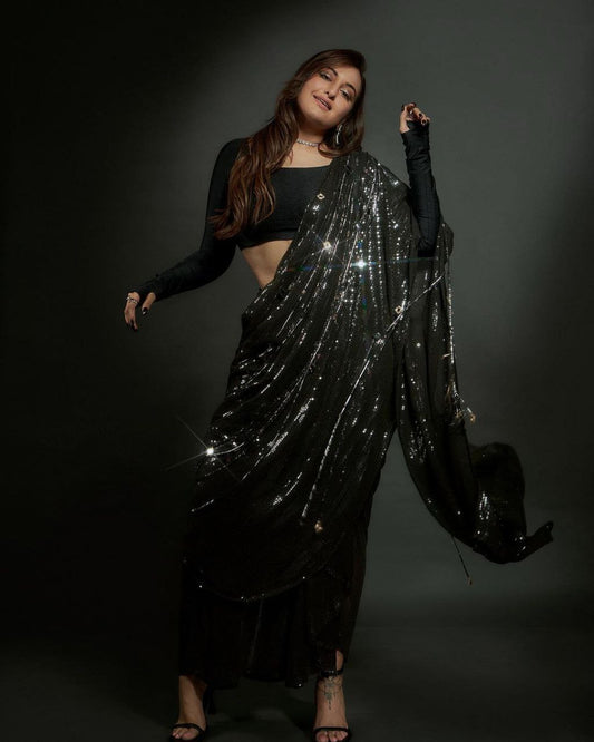 NEW BOLLYWOOD SONAKASHI SINHA SEQUINS DESIGN LAUNCHING