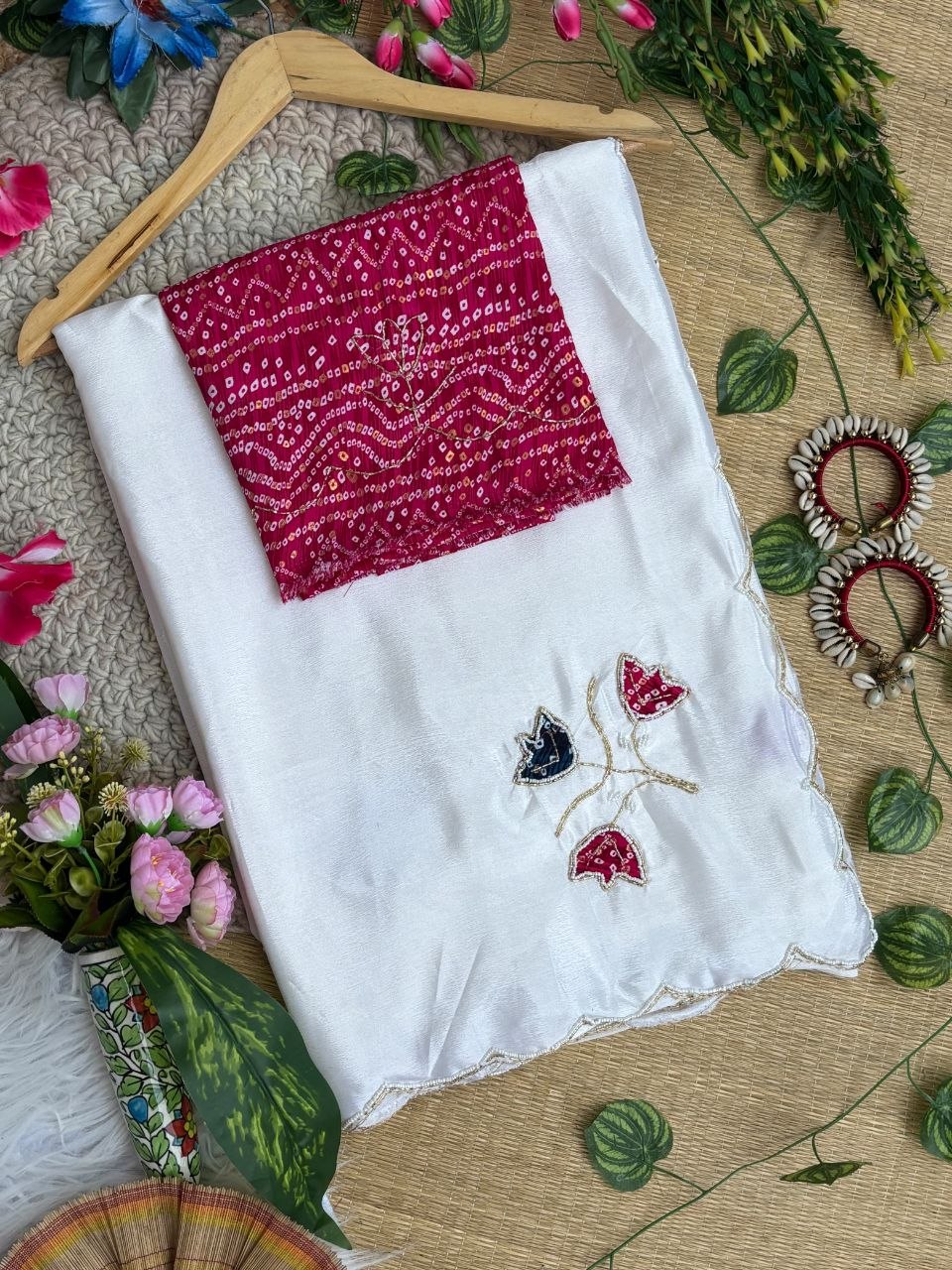 Very Soft nd Elegant Rich look chinnon silk saree