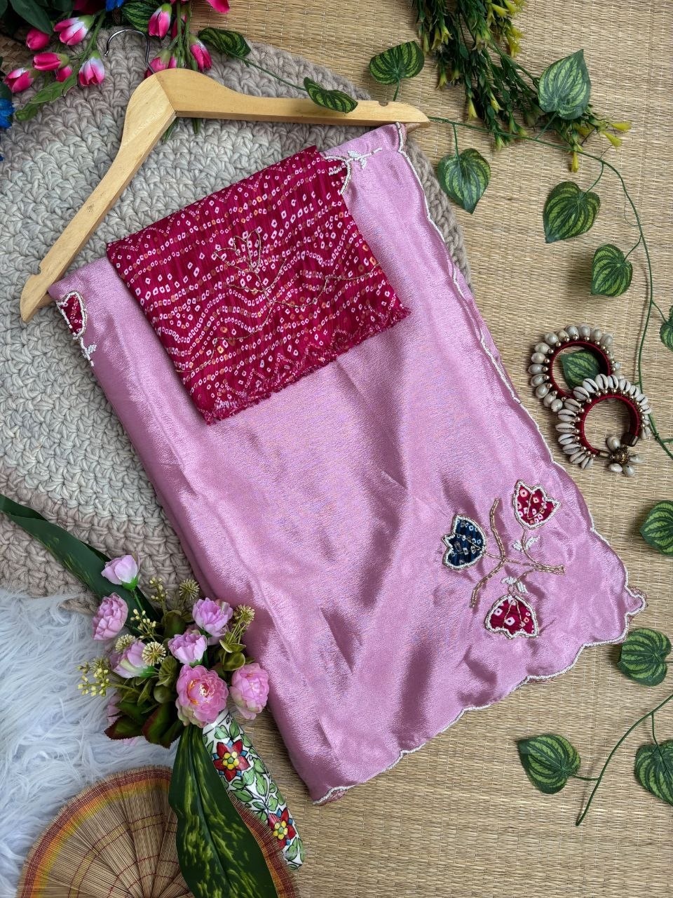 Very Soft nd Elegant Rich look chinnon silk saree
