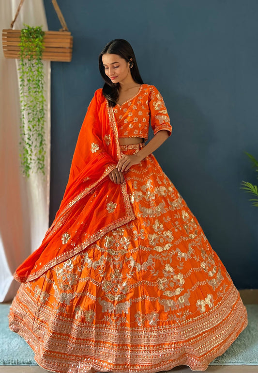 Jalpari Silk Sequins and Zari Embroidery Work Choli