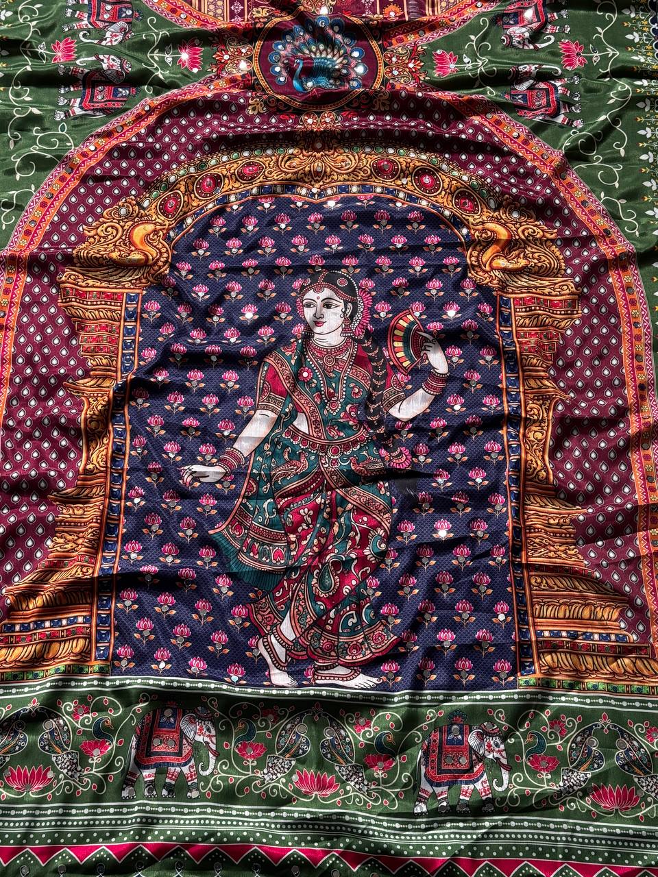 NEW VIRAL INSTRGRAM TOP TRENDING POSITION PRINT SAREE LUNCH