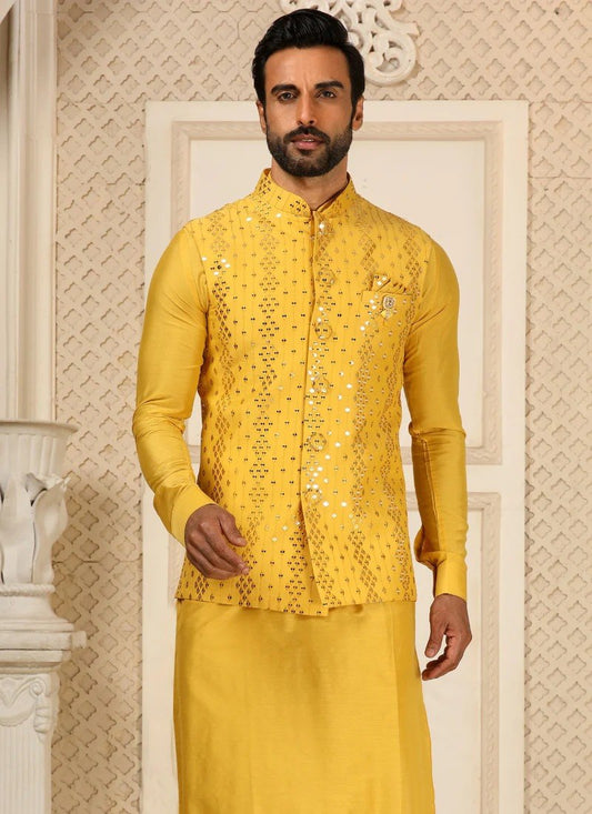 Premium Menโs Koti Kurta Set