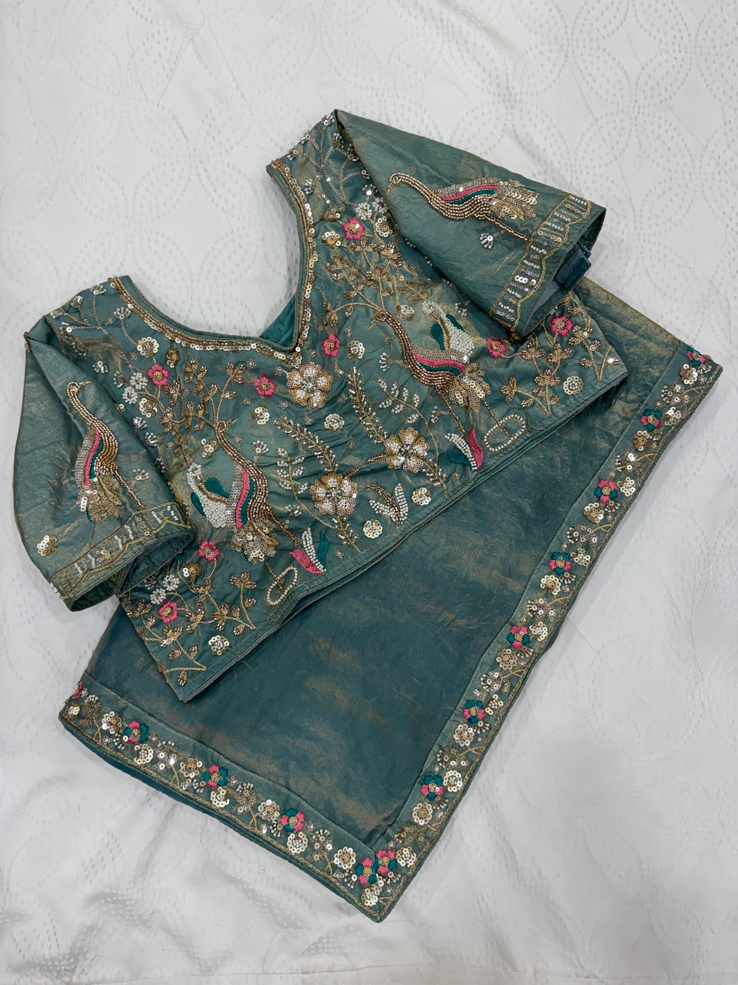 Designer Party Wear Fendy Satin Silk Saree