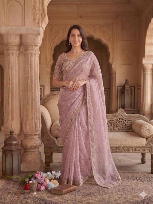 Presenting You Most Beautiful Latest Full Handwork Saree