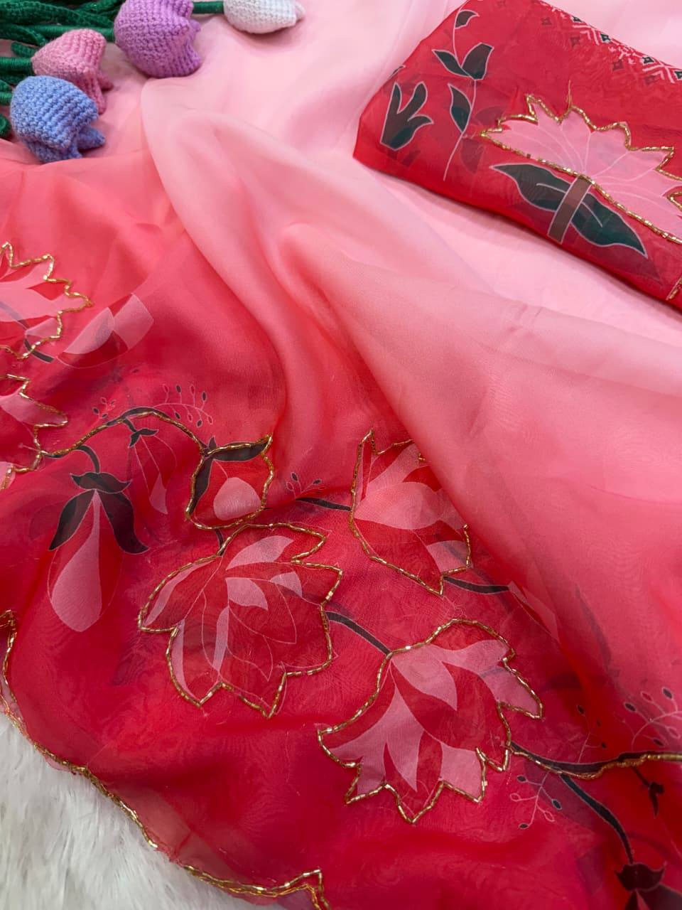 Soft pure Georgette handwork sarees