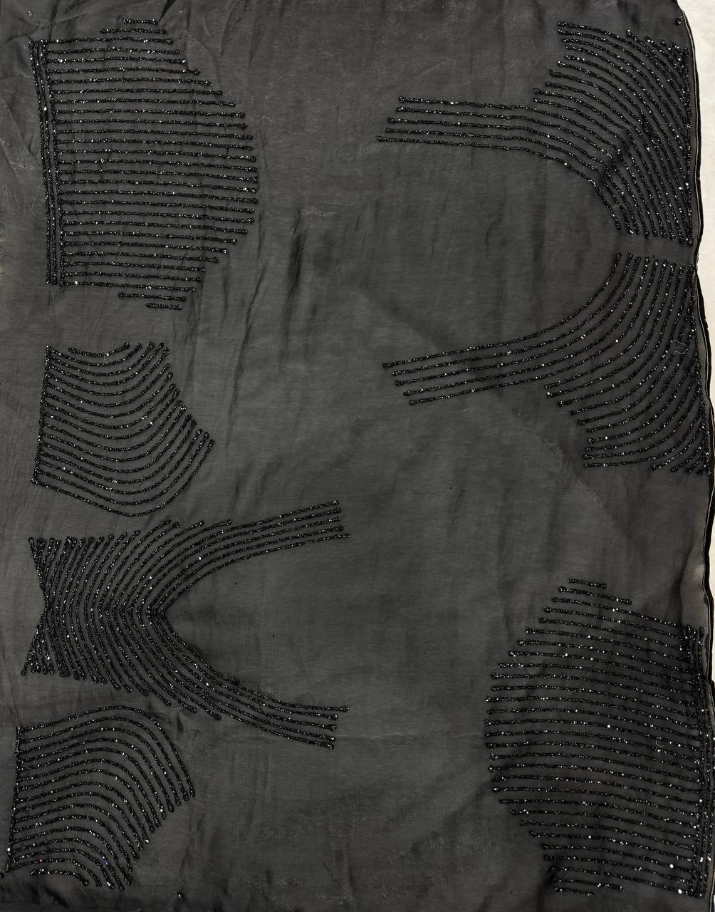 Space Silk Beautiful Diamond work Saree